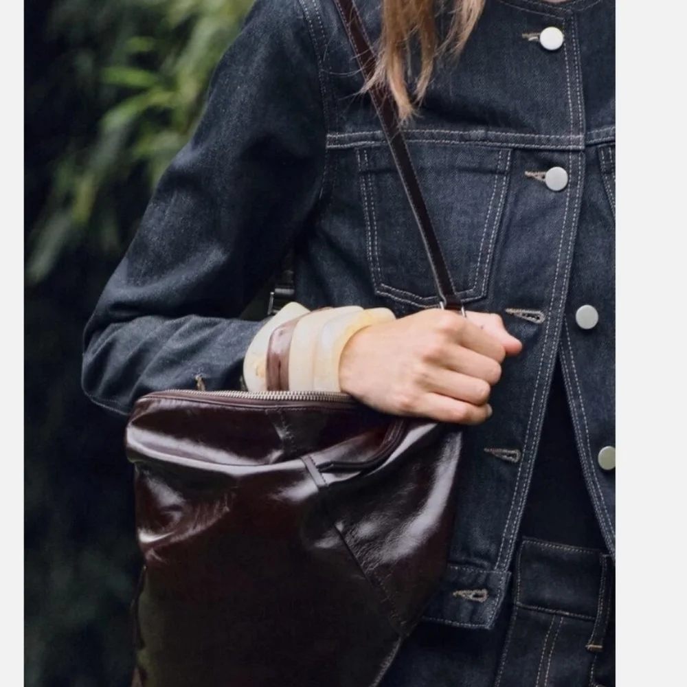 Zara Collection Blogger Fave Fitted Denim Blazer/Jacket Size Medium - Picture 7 of 12